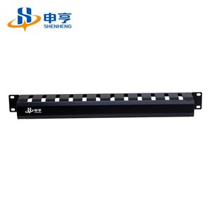 19 Inch Server 1u Network Rack Cabinet Accessories 12 Ports Cable Management Network Cable Management