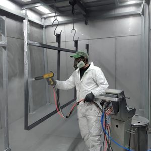 Complete Manual Powder Coating Line for Cabinets/Metal Sheets