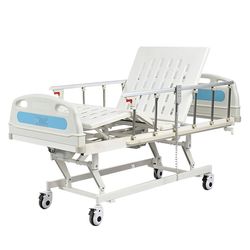 Collapsible Aluminum Alloy Medical with Side Rails Manual Nursing Bed