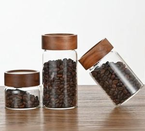 Premium High Borosilicate Glass Bottle with Acacia Wood Lid