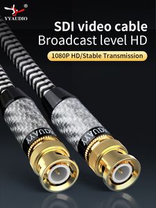 Y9 High-End BNC Coaxial Digital Audio Cable OFC Pure Copper Gold Plated BNC Connector Braided Shielded Coax Wire for Dac CD Player Audio Interface Broadcast