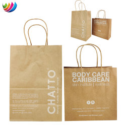 Custom Recycled Package Supplier Printed Shopping Bag Paper Bag Fashion Bags Kraft Paper Bags for Shopping Gift with Twist Handle