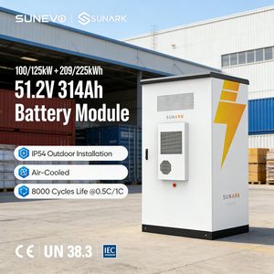 Sunark 100kw 225kwh Lithium Battery Energy Storage System Bess Container for Solar Energy Storage