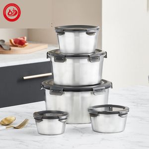 Wholesale Stainless Steel Durable Sealed Fresh Keeping Custom Storage Box with Lid
