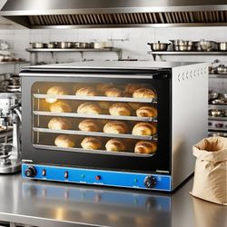 Commercial Bakery Oven Food Bread 4 Trays Electric Convection Oven Hot Air Baking Oven Bakery Equipment with Steam Spray