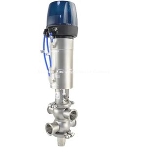 SS316 Hot Sale Sanitary Pneumatic Double Seat Mix Proof Valve