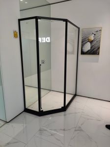 Factory Price Bathroom Sliding Door Glass Shower Cabins in Black