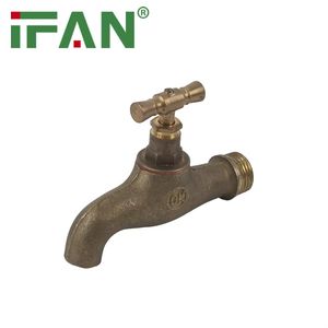 Ifan New Design Brass Bibcock Tap 1/2"-1" Brass Bibcock Durable Brass Tap