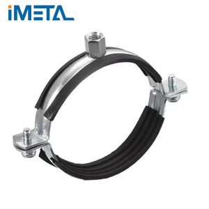 Heavy-Duty Stainless Steel Pipe Clamp with Rubber Type of Industrial Strength Clamp