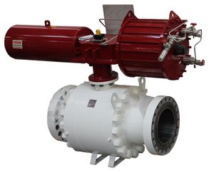 Electrohydraulic Pneumatic Trunnion Casting Steel Ball Valve