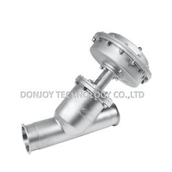 Sanitary Stainless Steel Pneumatic Angle Seat/Globe Valve For Large Size