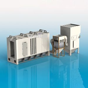 Ailin Electrostatic Automatic Powder Coating Line Powder Curing Oven and Powder Spray Booth 16-Tube Small Cyclone System