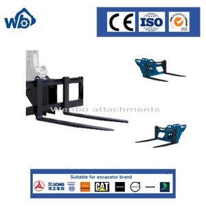 Excavator Attachment Adjustable Pallet Forks for Diverse Lifting Applications