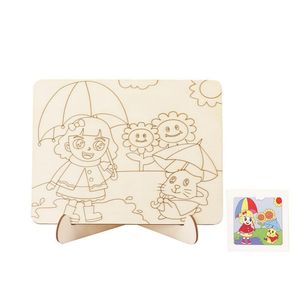 3D Wood Chip Puzzle Many Wooden Craft Set Decoration Craft