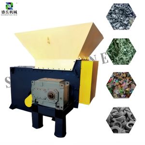 Industrial Single Shaft Waste Rubber Tire Plastic Shredder with Claw Crusher Blade System