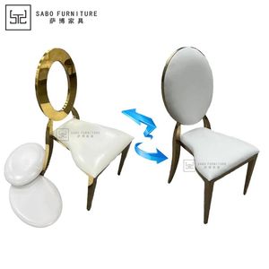 Elegant Moon Round Back Modern Wedding Dining Chair
