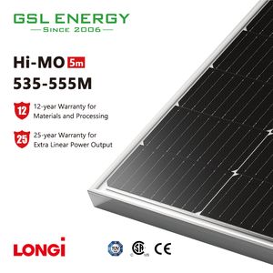 Half Cut Cell 144 Cell Monocrystalline Longi Solar PV Photovoltaic Panels Module 535W 540W 545W 550W 555W System Solar Modules