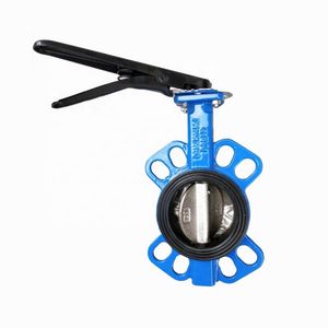 ANSI 150# Cast Iron Wafer Type Butterfly Valve Lever Handle Ci/Di Body PTFE Seated Gear Electric Butterfly Valve