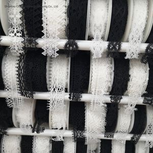 Factory Embroidery Lace Fabric Nylon White Embroidery Lace Trim for Dress