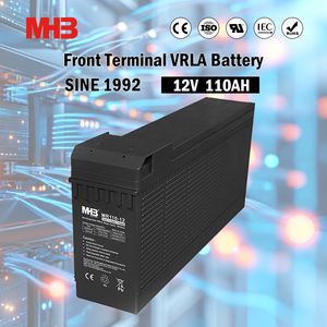 Mhb China Factory 12V 110ah Backup Energy Front Terminal Battery - 2 Year Warranty