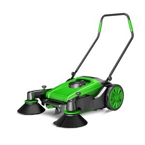 OEM Powerless Manua Handpush Scrubber Wheel Robot Floor Sweeper Machine for Cleaning Yard Leaves Dust Debris