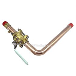 3-Piece Medical Brass Lockable Line Valve Medical Ball Gas Valvefor Hospital with 90 Degree Copper Pipe