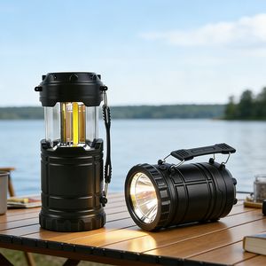 COB LED Stretch Camping Lantern Flashlight for Camping Fishing Hiking Power Outage