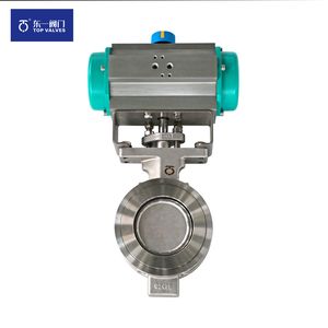 Pneumatic Stainless Steel Wafer-Type Double Eccentric Industrial Butterfly Air Valve for Water Oil Gas with API 609 & Tsg Certified - Marine Hardware