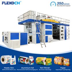 8 Colors Dual Station Central Drum Flexographic Printer for Plastic Bag