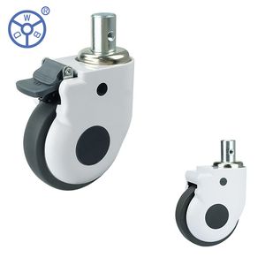 High Quality 100mm 125mm TPR Pivoting Medical Hospital Bed Castor Wheel with Lock