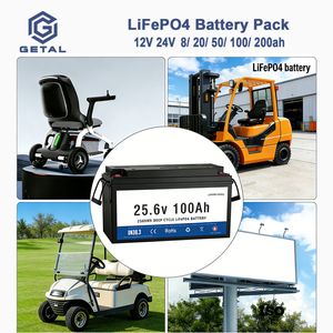 12V 24V 200ah Rechargeable Li-ion Battery Pack to Replace Lead-Acid Batteries for Home Backup Outdoor Camping Industrial Equipment