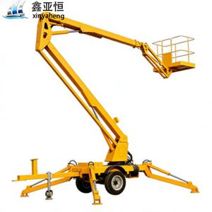 14m 16m Gasoline Electric Powered Trailer Mounted Boom Lift 12m 18m 22m