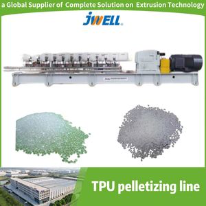 Jwell Automatic Twin Screw Plastic Granulator for TPU Pellet High Efficiency Pelletizing Line TPU Granule Making Machine Plastic Extruder Machine