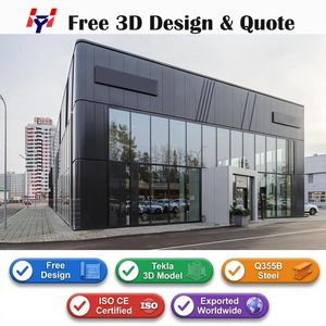 Stylish 4s Store Building Featuring Q355b Steel and Sandwich Roof Design