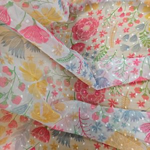 Wyy Small Batch Custom Printed Jacquard Chiffon Organza Wedding Dress Fabric