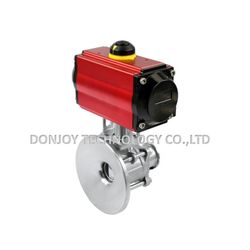 Food Grade Stainless Steel 304 Horizontal Pnuematic Tank Bottom Ball Valve