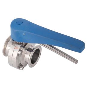 Sanitary Tri Clamp Duckbill Butterfly Valve with Multi-Position Handle
