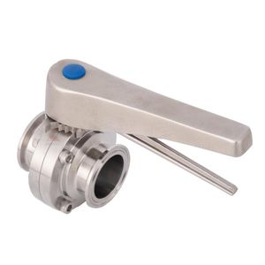 SS304 / 316L Sanitary Food Duckbill Round Clamped Butterfly Valve