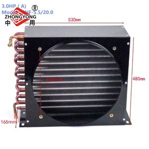 Air Cooled Copper Condenser for Commercial Refrigeration Freezer Use