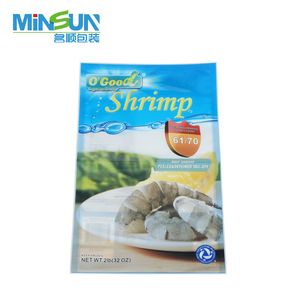 Plastic Frozen Food Packaging Bags for Seafood and Fish Storage-Custom Printed Premium Quality Large Capacity with Three Sealing Bag