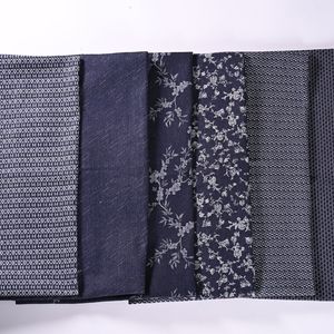 Blue Woven Patterned Textured Checkered Pattern Denim Fabric for Garment Production