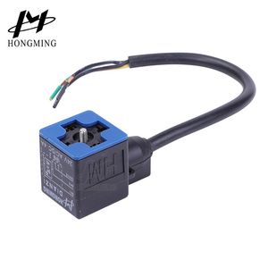 LED Indicator Light Square Solenoid Valve Waterproof Connector with Cable