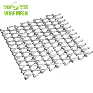 Anodized Stainless Steel Architectural Facade Wall Cladding Spiral Decorative Metal Mesh