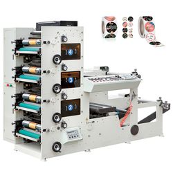 Rtry-320c 3 Color Small Adhesive Sticker Label Flexographic Printing Machine