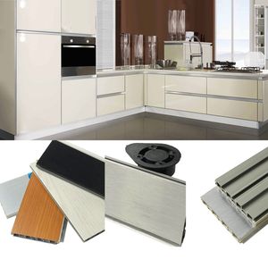 Factory Outlet PVC Plinth Kitchen Cabinet Aluminum Foil PVC Skirting Board