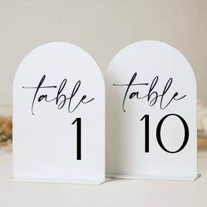 -20 Acrylic Arched Table Numbers Stand Wedding Party Decor