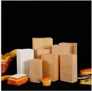 Customized Biodegradable Take Away Food Paper Bag Brown Kraft Paper Bags