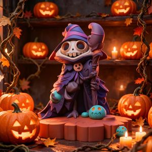 New DIY Handmade Cartoon Toy Halloween Pumpkin Silicone Mold for Scented Candle Gypsum Plaster Concrete Craft Decoration Mold
