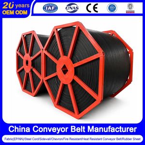 Steel Cord/Chevron/Corrugated Sidewall/Rubber/Oil/Heat/High Temperature/Acid/Alkali/Abrasion/Fire/Cold Resistant Flame Retardant Fabric Conveyor Belt for Power