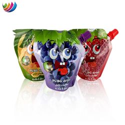 Custom Printed Food Grade Doypack Aluminum Foil Stand up Spout Pouch Plastic Drinking Water Bag for Fruit Juice